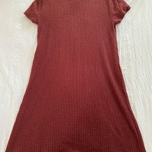 Maroon sweater dress